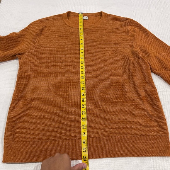 J. Crew Burnt Orange Knit Sweater, 100% Cotton - Picture 14 of 14